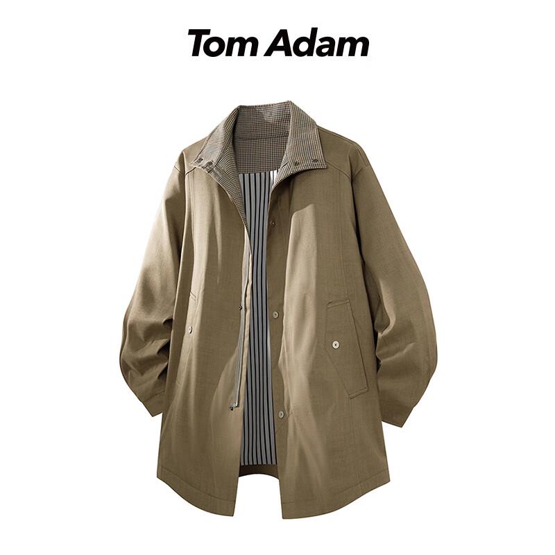 

TOM ADAM Men s American Plaid Mid-length Casual Jacket 2XL