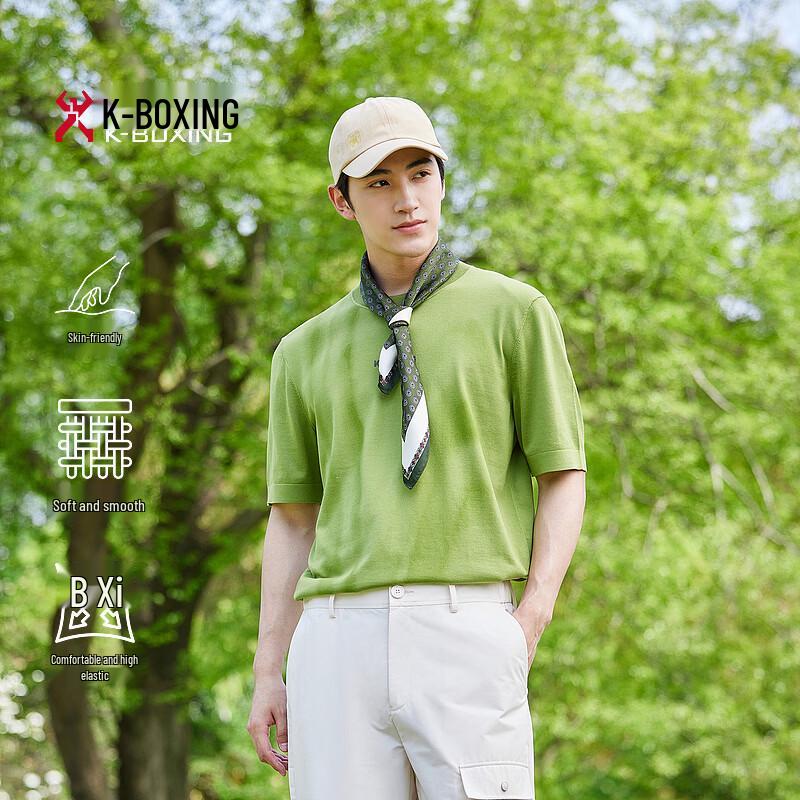 K-Boxing Men s Symbiosis Short Sleeve Round Neck Knit Shirt 2XL