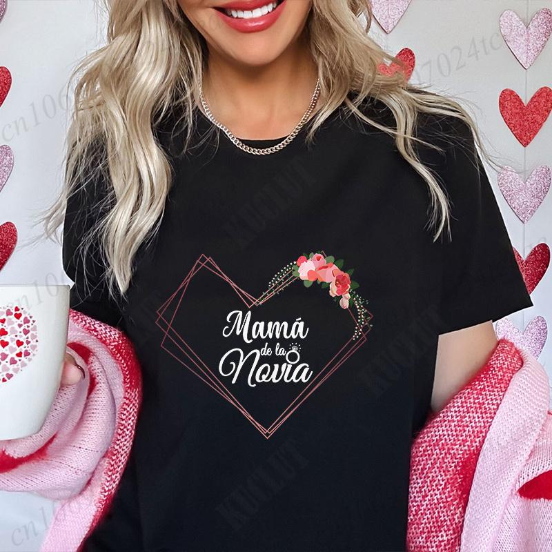 Team Bride Bridesmaid Tshirt Bridal Shower Wedding Tops Spanish Women Bachelorette Party Tee Shirt Future Bride Squad Blouses S