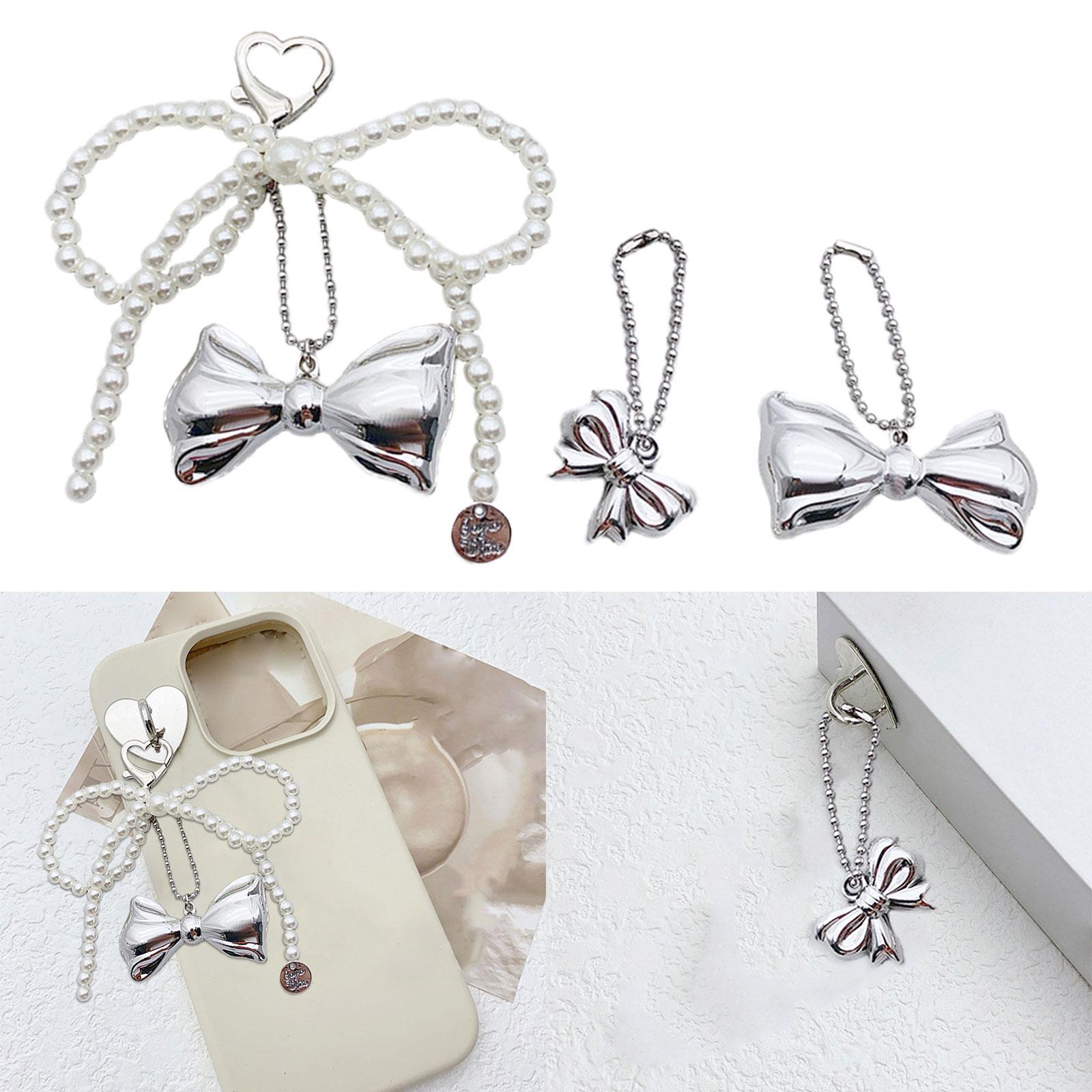 

Набор из 3 элегантных брелоков-бантов для сумочки, модных аксессуаров, подвесок для сумочки, идеальный подарок для женщин и девочек