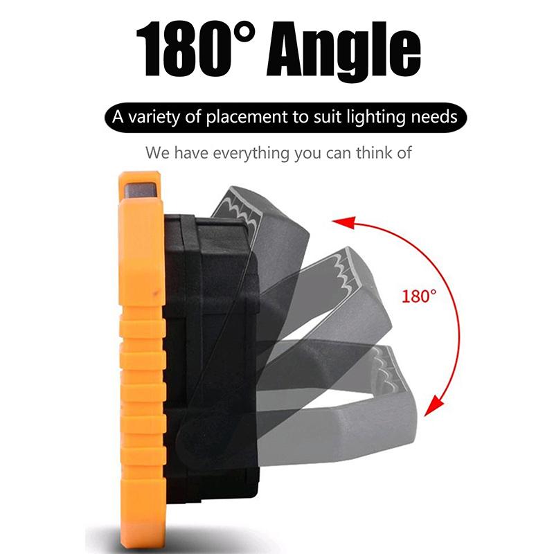 Portable Led Flood Light 10W Spotlight 150Lm Bright Work Light Usb Rechargeable For Camping Emergency Lamp By 18650