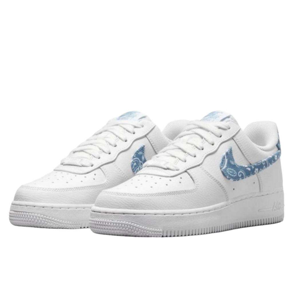 Nike Air Force 1 Low '07 Essential White Worn Blue Paisley