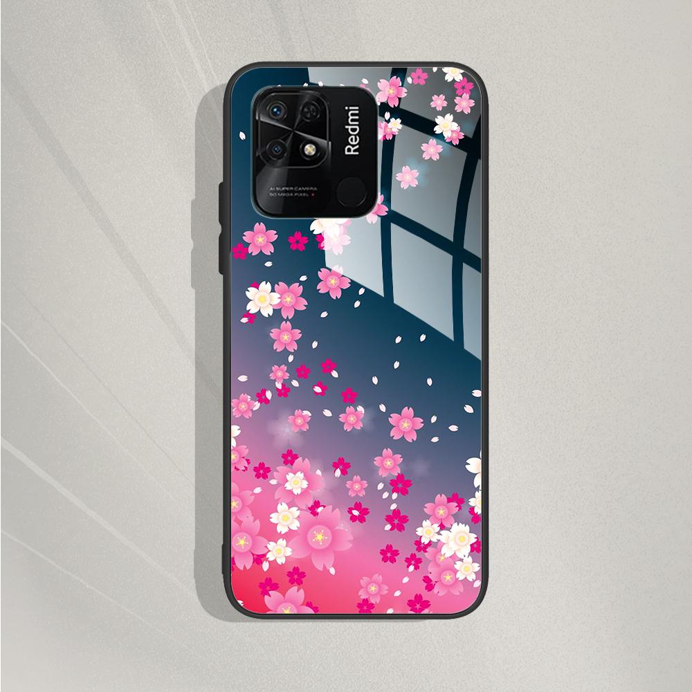 For Xiaomi Redmi 10C Case For Redmi 10C 2022 Cover Marble Painted Tempered Glass Case Fundas For Redmi 10c redmi10C Bumper Coque
