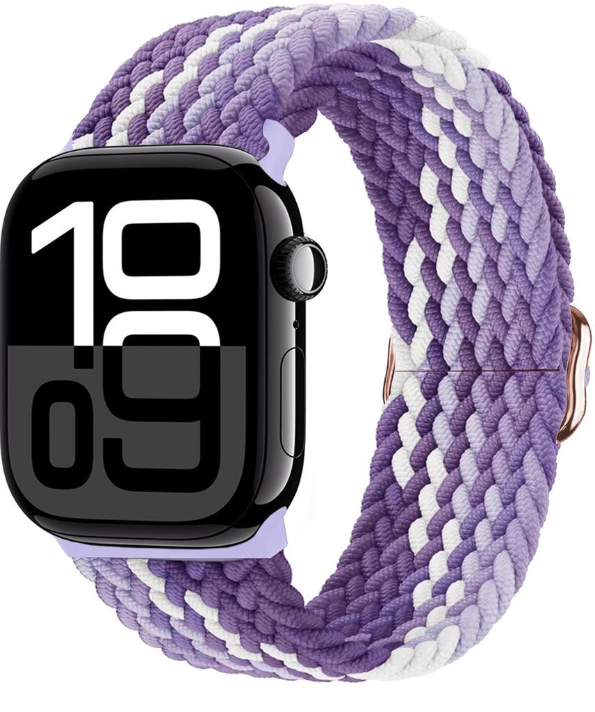 Nylon Braided Loop Band for Apple Watch Ultra/2 49mm 10 9 8 7 46mm 45mm 41mm 6 5 4 SE 44mm 40mm Elastic Strap for iWatch 3 42mm