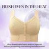New Arrival: Soft Cotton, Light-Cup, Front-fastening Lace Wireless Bralette for Mature Women – Plus Size