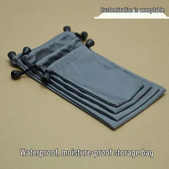 Waterproof Power Bank & Phone Storage Bag with Stretch Nylon and Flannel Compartments, Includes Selfie Stick Holder.