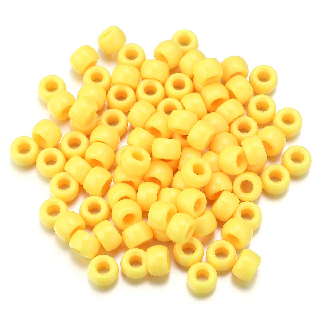 200pcs/lot 9mm Mix Color Acrylic Beads 4mm Big Hole Round Loose Beads For Jewelry Making DIY Necklace Bracelet Craft Accessories