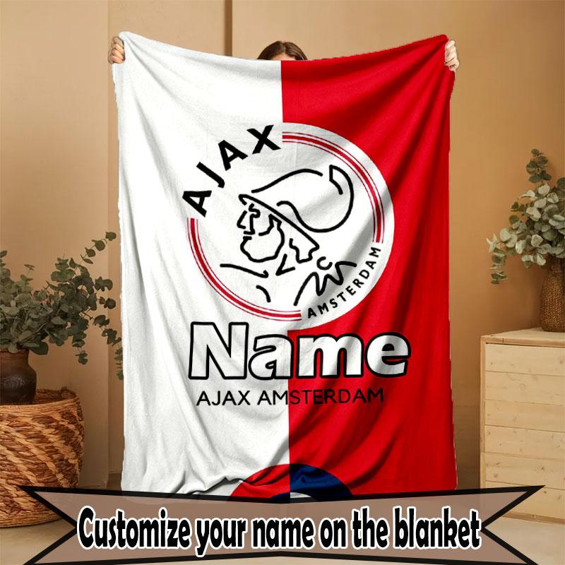 Custom Name Personalized Ajax Print Blanket, Home Decor, Bedroom, Sofa, Camping, Couch, Gifts for Birthday Christmas