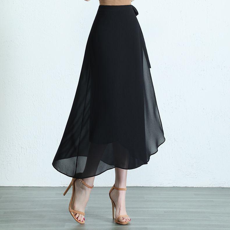 One Piece Skirt New Chiffon Skirt Women's Summer Thin High Waist Skirt