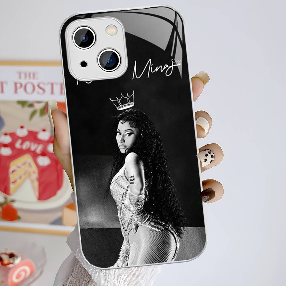 Nicki Minaj Rapper For IPhone 14 13 12 Mini 11 Pro XS Max X XR 14 Plus Tempered Glass Cover