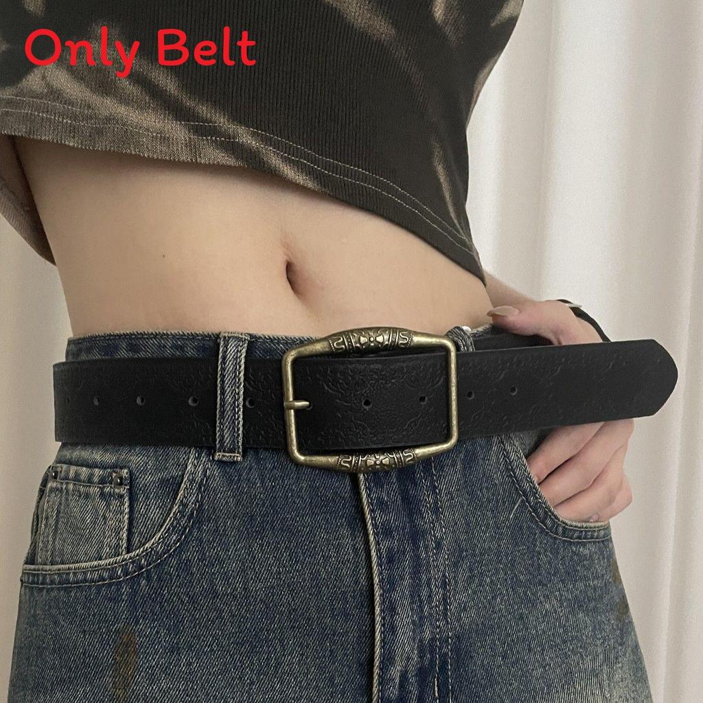 

Pu Material Animal Print Belt For Women With Pin Closure For Trendy Urban Style Black