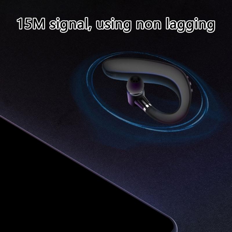 S109 Single Ear Earbud Wireless Bluetooth-compatible 5.1 Earphone with Noise Cancelling for Sports and Calls Black