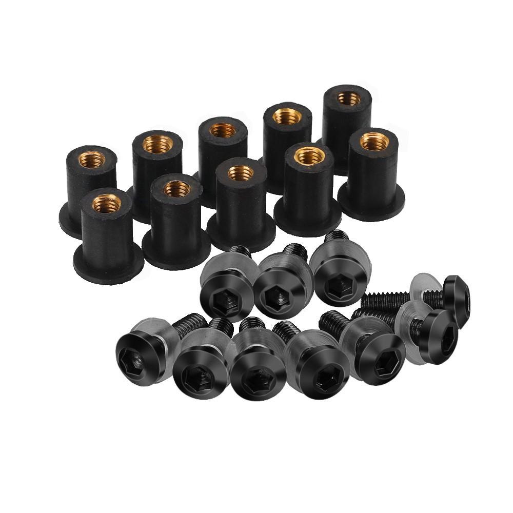 5mm 10PCS Windscreen Windshield Bolts Screws Nut For Ducati 748 916 996 998 749 999 848 1098 1198 Panigale 899 959 1199 1299