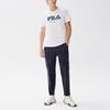 FILA Multicolor Logo Letter Print Sports Short Sleeve T-Shirt Men Tops White F11M128105F-WT