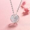 Inlaid Round Heart-Shaped Necklace Female Korean Version Niche Light Luxury Ins Style Pendant Simple Collarbone Chain Quality