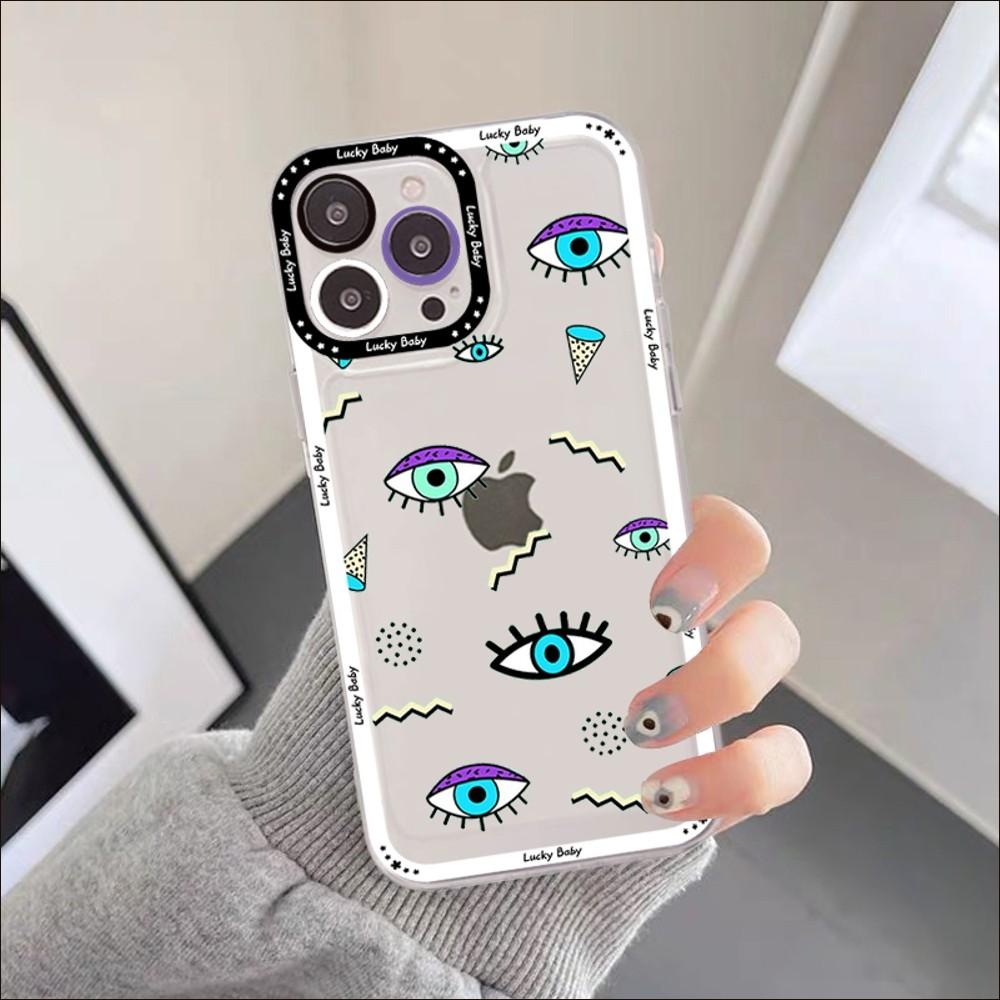 Funny Turkish Lucky Blue Evil Eye Phone Case For iPhone 11 12 13 mini pro XS MAX 8 7 6 6S Plus X 5S SE 2020 XR clear case