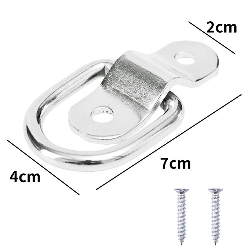 

10/шт D-образные кольца Анкеры для крепления Кольцо Петля Крюк Нержавеющая сталь Кольцо для крепления Нагрузка Подходит для Автомобиля Лодки Грузового прицепа Транспортных средств Автодома Фургона
