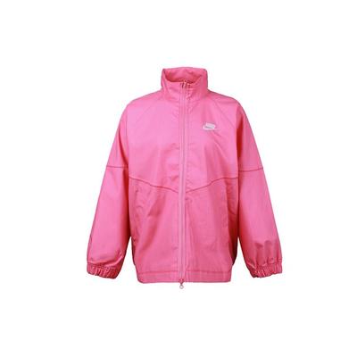 Roupa Esportiva Nsw Gola Alta Manga Longa Zíper Jaqueta Tecida Feminina Jaquetas Rosa Lilás CZ1425-684