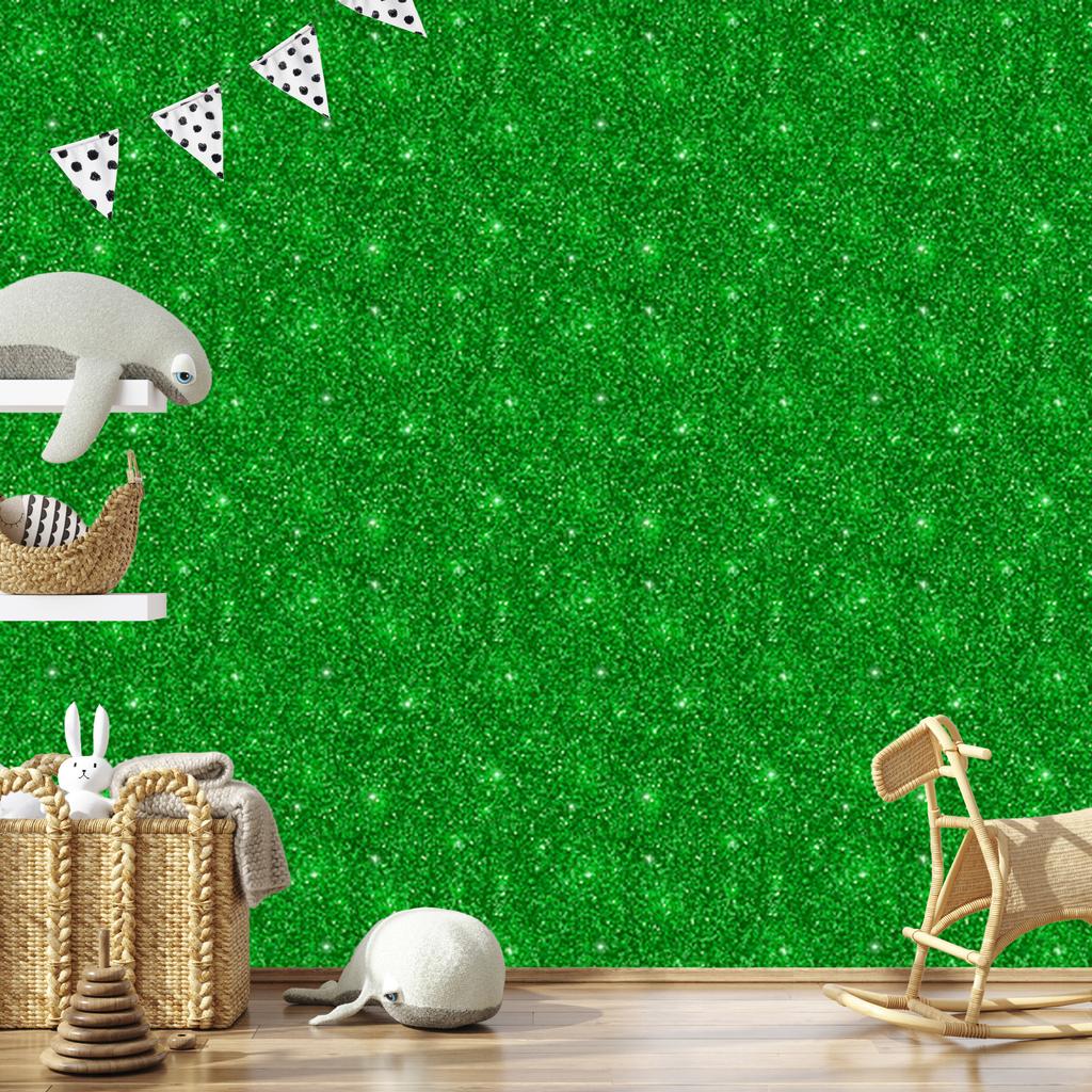Green Glitter Wallpaper for Living Room and Bedroom 50x1000