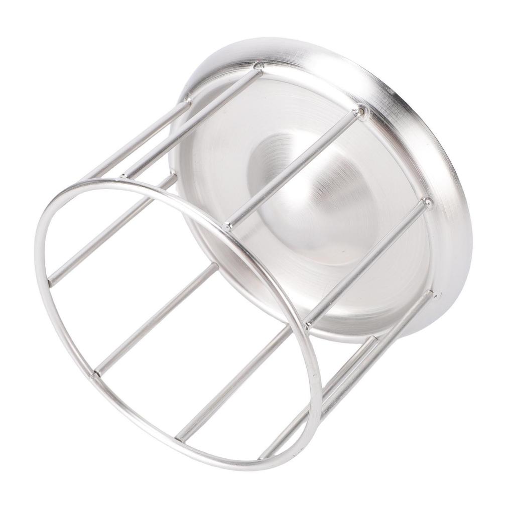 Stainless Steel Tortoise Feeder Reptile Food Dish with Round Railing Tortoise Feeding Basin for Home Pet Store