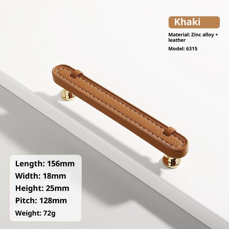 Zinc Alloy Leather Handle Shoe Cabinet Knobs And Handles Kitchen Cupboard Door Pulls Drawer Knobs Furniture Handle Hardware