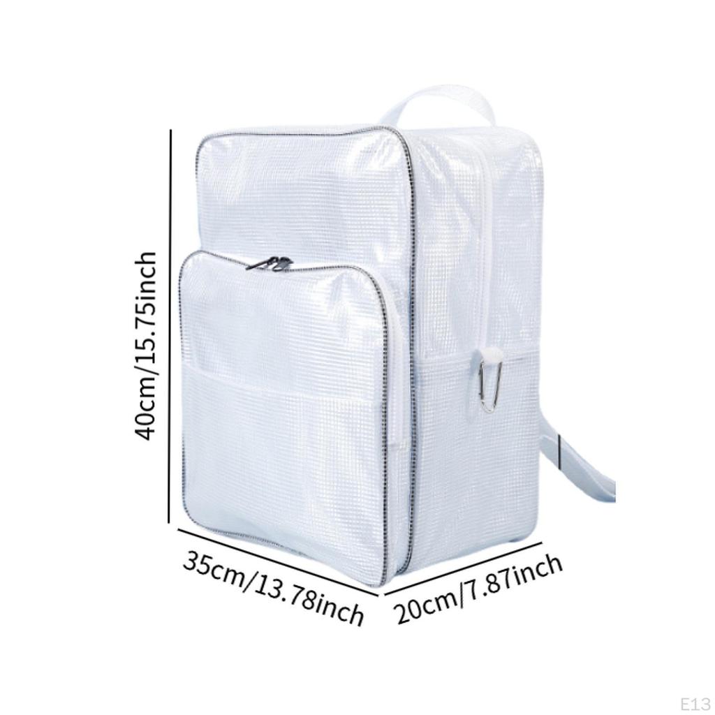 Cleanroom Tool Bag Backpack Plumber Portable Workplace Adjustable Strap Working PVC Shoulder