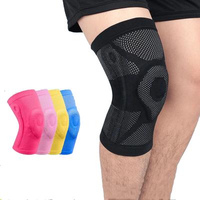 1 Stück Kniebandage Kompressionsmanschette Polster Patellastabilisator Protektor Silikon Gel Federunterstützung Knieschoner für Damen Herren