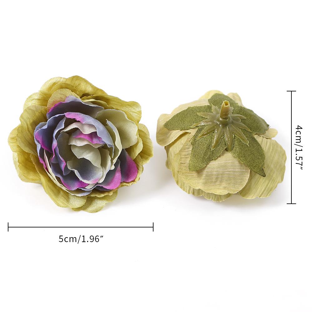 5/10PCs Rose Artificial Flowers 5CM Fake Flowers for Home Room Decor Garden Wedding Marriage Decoration DIY Gifts Accessories