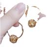 Temperament unique design sense diamond ball earrings women's niche fashion versatile new circle earrings trend earrings