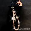 New High-Quality Phone Chain Creative Heart Zircon Hanging Chain Crystal Ins Style Bow CCD Bag Strap Short