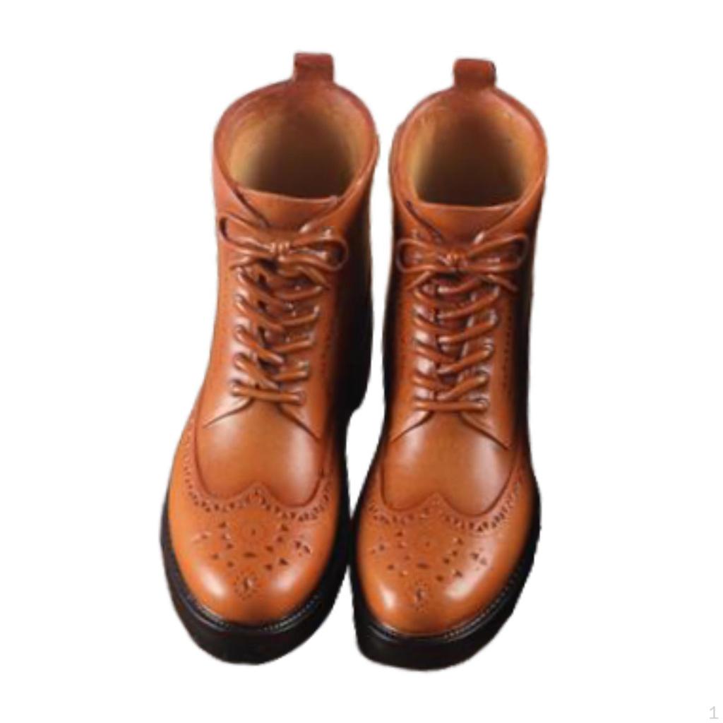 1/6 Figure Boots, Male Action Shoes, Costume Accessories, PVC for 12 Inch Figures, Fan