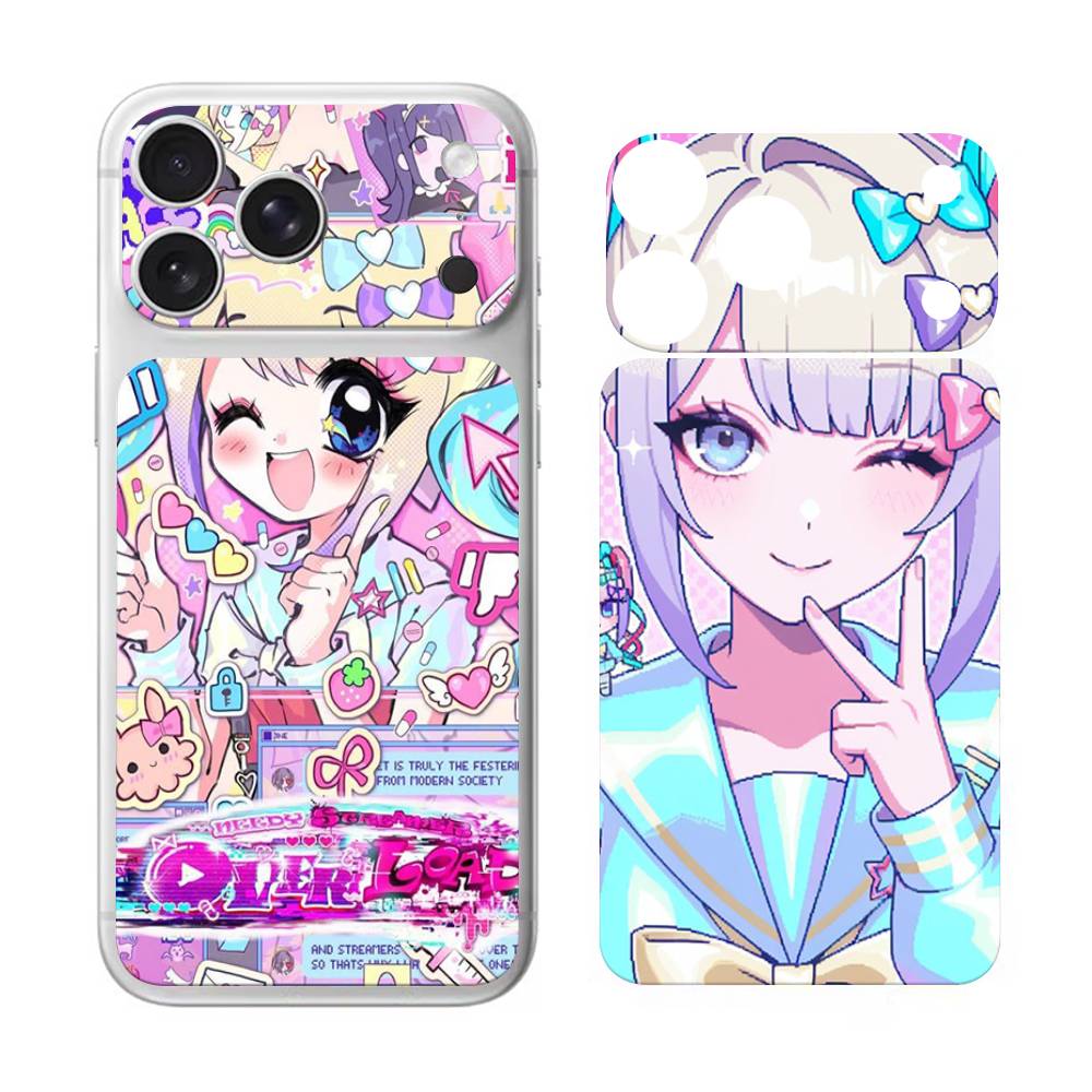 Needy Girl Overdose Game Cute Girl Wrap Sticker For IPhone17 Pro/17pro Max Phone Decal Skin Rear Protector Case Film Full Cover