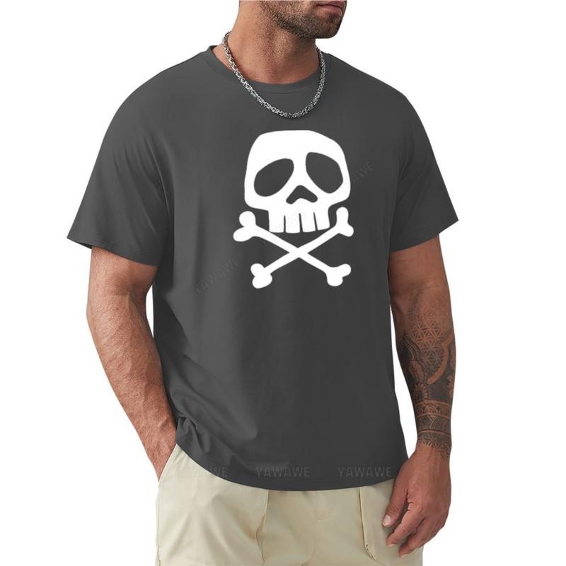 Man Tshirt Old School Punk Rock Skull T-Shirt T-shirt for a Boy Sweat Shirt Oversized T Shirts for Men Black Cotton T-shirt