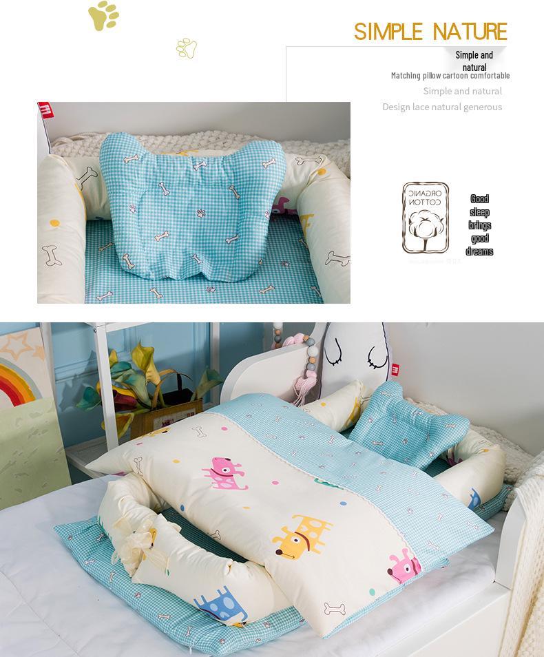 Hemei Portable Washable Baby Nest: Crib, Diaper Changing Pad & Travel Pillow Combo