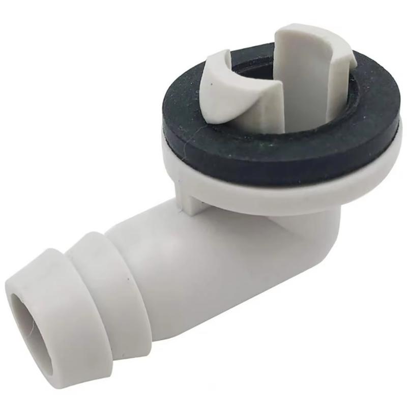 1Pc Air Conditioner Drain Connector Ac Drain Hose Plastic Elbow Rubber Ring Kit Anti-Defomed 1.5Cm Diameter Connector