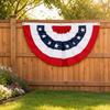 USA Fächerfahne, 4. Juli Amerikanische Flaggen Girlande, Rot Weiß Blau Patriotisches Halbfächer Banner für Unabhängigkeitstag Veranda Garten Außen Innen
