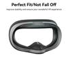 Replacement Silicone Face Cover for AMVR QUEST VR Face Reduces Light Leakage 3S, Cushion, Stain-Resistant, Sweat-Resistant, Washable, (Black)