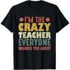 I'm The Crazy Teacher Everyone Warned You About T-Shirt for Men Women