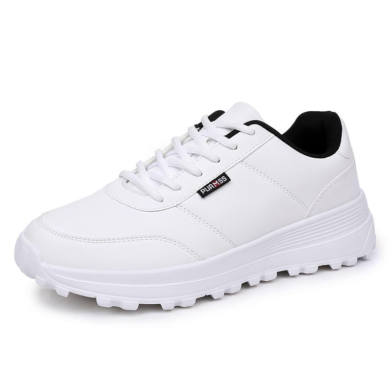 Neue Herbst Leder Herren Casual Sneaker Rutschfest Atmungsaktiv Männlich Outdoor Wanderschuhe Mode Schnürschuhe Leichtgewicht Sportschuhe