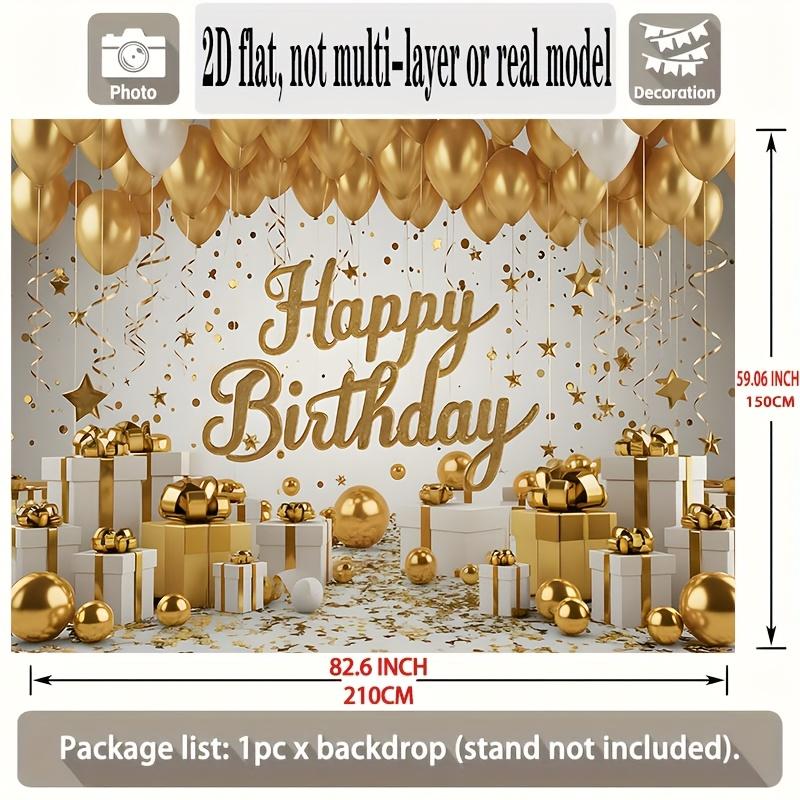 Party Backdrop Happy Birthday Christmas Birthday White Photo Booth Background Wall Decor