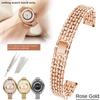 Women's watch strap metal bracelet universal 10mm 12mm 14mm Precision steel strap  compatible with Swarovski fossil for women