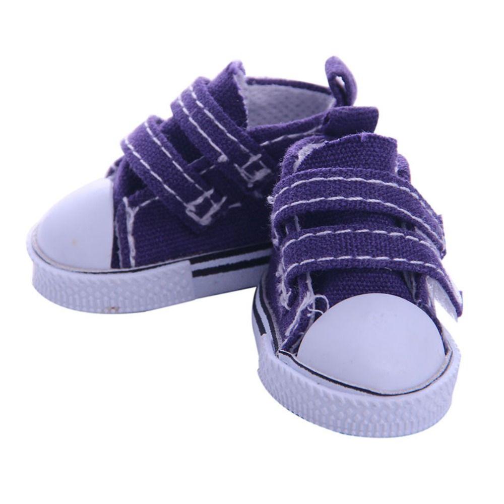 Chaussures en Toile Faites à la Main Chaussures de Poupée Poupée BJD Mini Chaussures 5cm Cadeaux d'Anniversaire