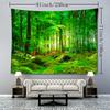 1pc, Jungle Trees & Grass Tapestry, 126x71inch, Polyester Wall Hanging, Soft and Flat Fabric, No Power Needed, Woven, Natural Style Room Decor, Living