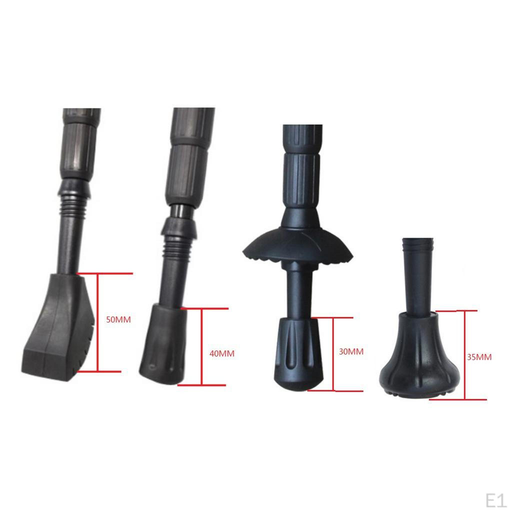 5 Pieces Flexible Trekking Poles Tips Replacement Fits Most Hiking