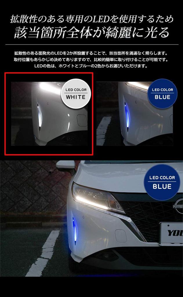 YOURS E13 Notebook Dedicated Bumper Side LED Illumination Set of 2 Left and Right