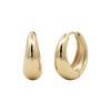 Alleun 14K 18K Teardrop One-Touch Ring Gold Earrings Bold Mini