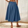 Women Casual Skirt Lightweight Elegant A-Line High Waist Summer Beach Vacation Skirts