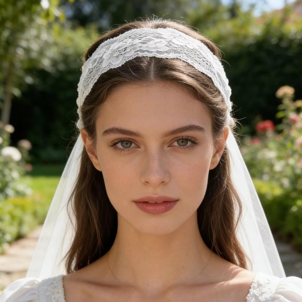 Korean Hollow-Out Lightweight Headwrap Solid Color Mesh Elastic Hair Bands  Female
