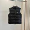 High-quality stand-up collar, light vest, women's white goose down, slim and thin, new ribs, down, warm vest