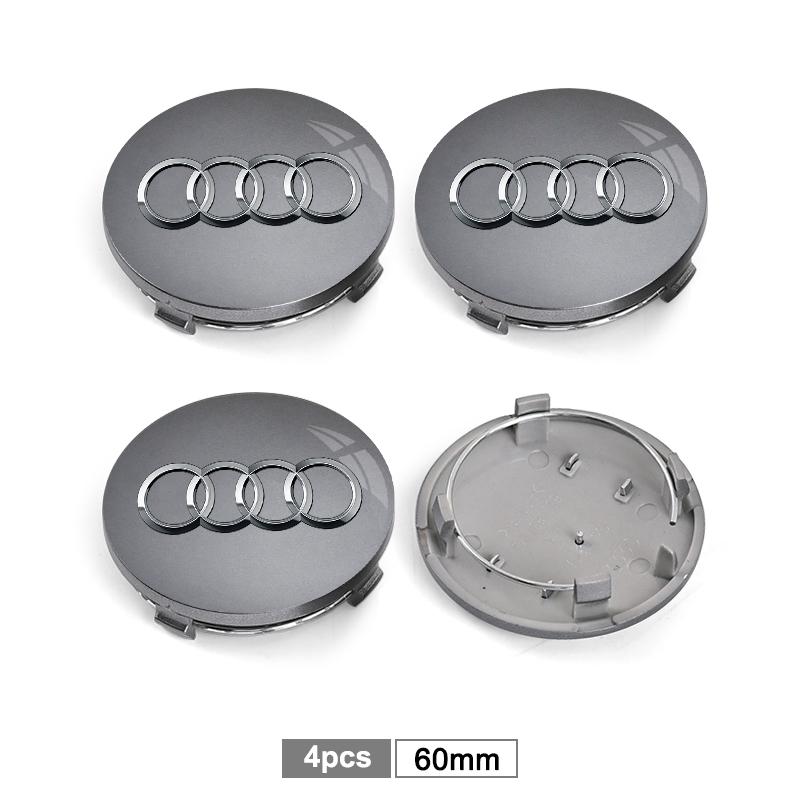 4PCS 60/61/68/69/mm Car Wheel Center Hub Caps Hubcap Tire Rim Covers Replacement For Audi A1 A3 8P A4 B5 B6 B7 B8 A5 A6 C5 C6